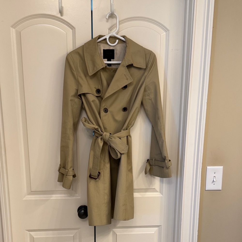J. Crew Tan Double-Breasted Trench Coat